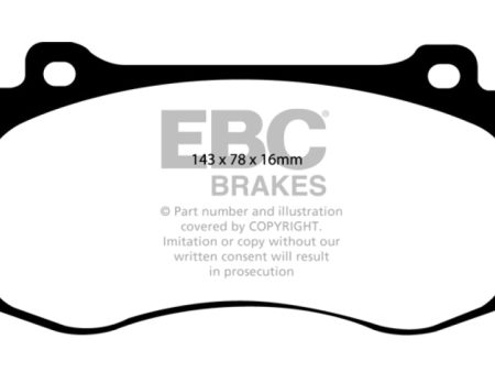 EBC 06-10 Jeep Grand Cherokee SRT-8 6.1L Extra Duty Front Brake Pads Online