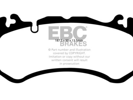 EBC 12-18 Mercedes-Benz G63 AMG (BM463) 5.5TT Extra Duty Front Brake Pads Fashion